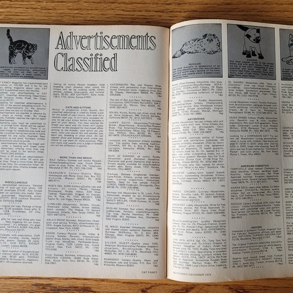 Vintage December 1973 Cat Fancy Photography, Hemingway Cats, - Picture 15 of 16